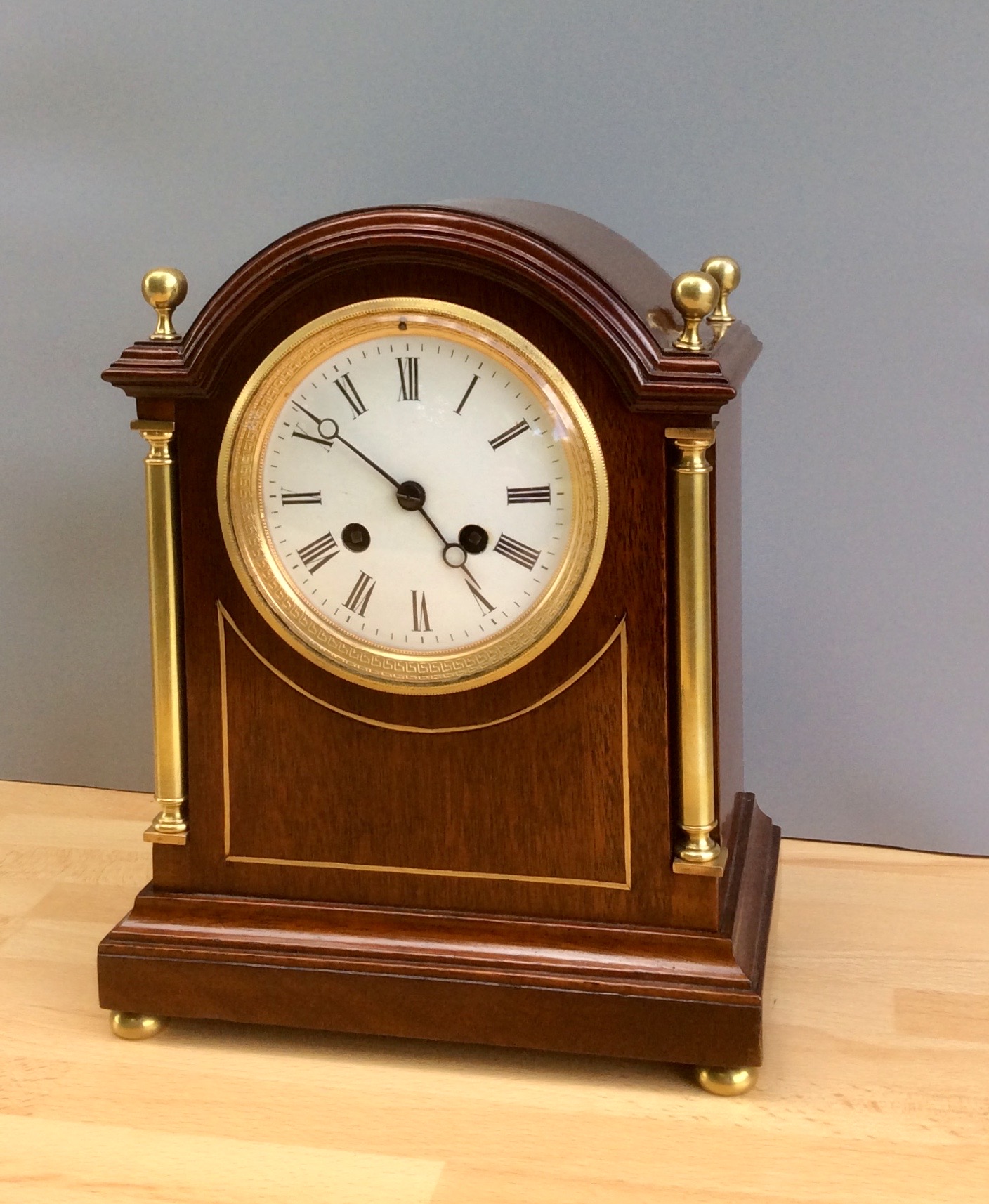 Victorian Mahogany Striking Mantel Clock Olde Time Antique Clocks and Barometers