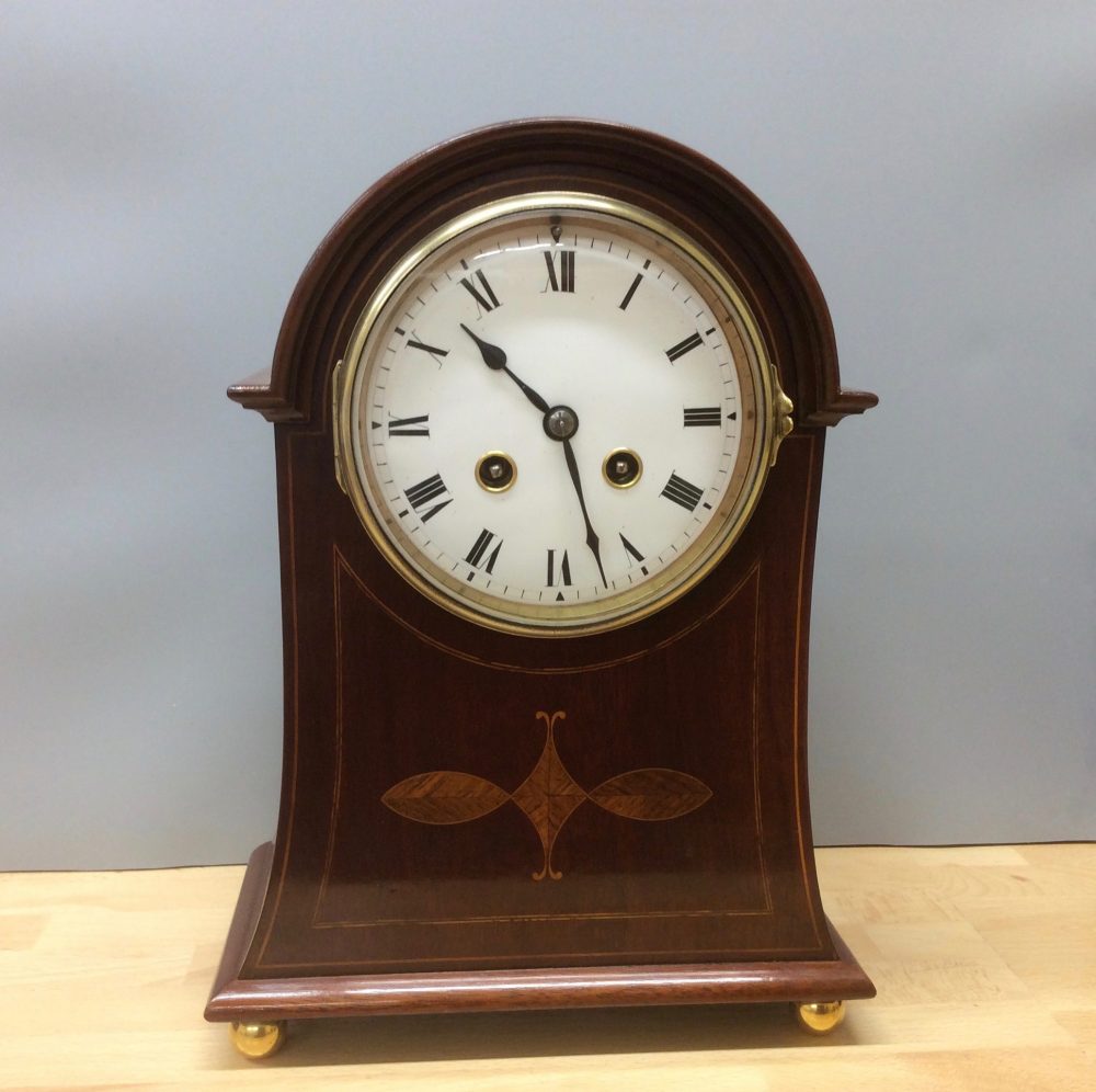 Art Nouveau Mahogany Mantel Clock Olde Time Antique Clocks and Barometers